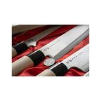 Satake Houcho Set med Gyuto, Filé, Hakata & Petty i Balsabox