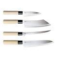 Satake Houcho Set Med Gyuto, Filé, Hakata & Petty I Balsabox