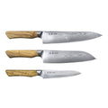 Satake Kaizen 3-dels Knivset Gyuto 21cm, Santoku 18cm & Petty 12cm