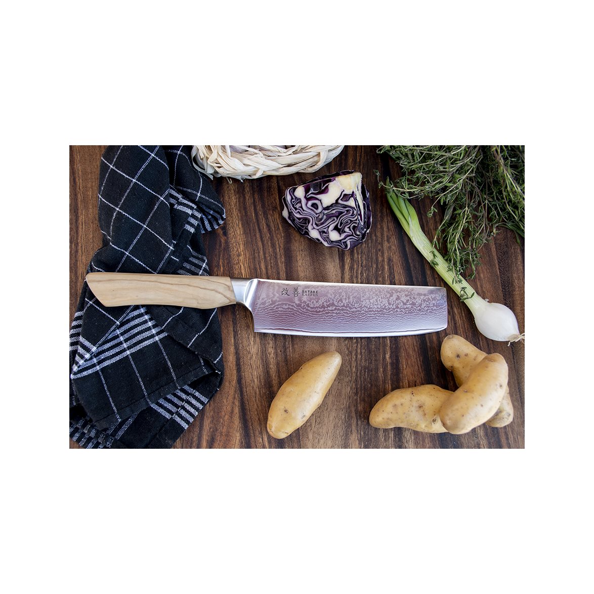 Satake Kaizen Nakiri Grönsakskniv 16 cm – Kökskniv