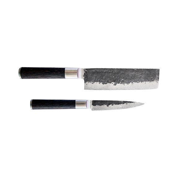 Satake Kuro 2 Dels Set Nakiri 18 Cm Och Petty 11 Cm