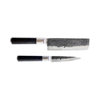 Satake Kuro 2 Dels Set Nakiri 18 Cm Och Petty 11 Cm